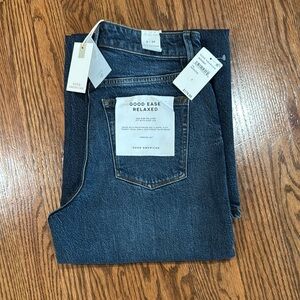 Good American Dark Denim Good Ease Relaxed Jean